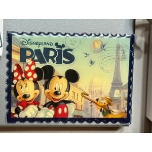 Disneyland Paris Mickey & Minnie Mouse Postcard Style Fridge Magnet